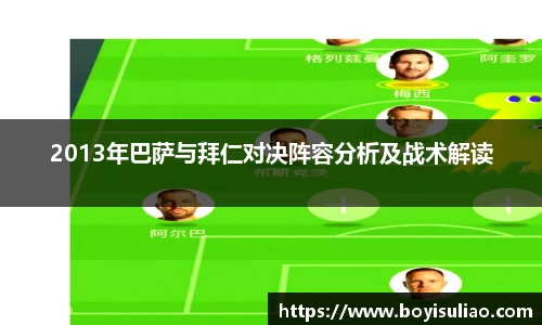 2013年巴萨与拜仁对决阵容分析及战术解读